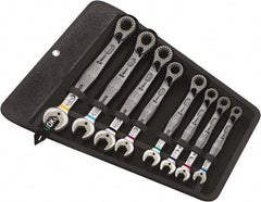 Wera - 11 Piece, 8mm to 19mm, Combination Wrench Set - Metric Measurement Standard, Chrome Vanadium Finish, Comes in Nylon Pouch - Exact Industrial Supply