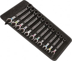Wera - 8 Piece, 5/16" to 3/4", Combination Wrench Set - Inch Measurement Standard, Chrome Vanadium Finish, Comes in Nylon Pouch - Exact Industrial Supply
