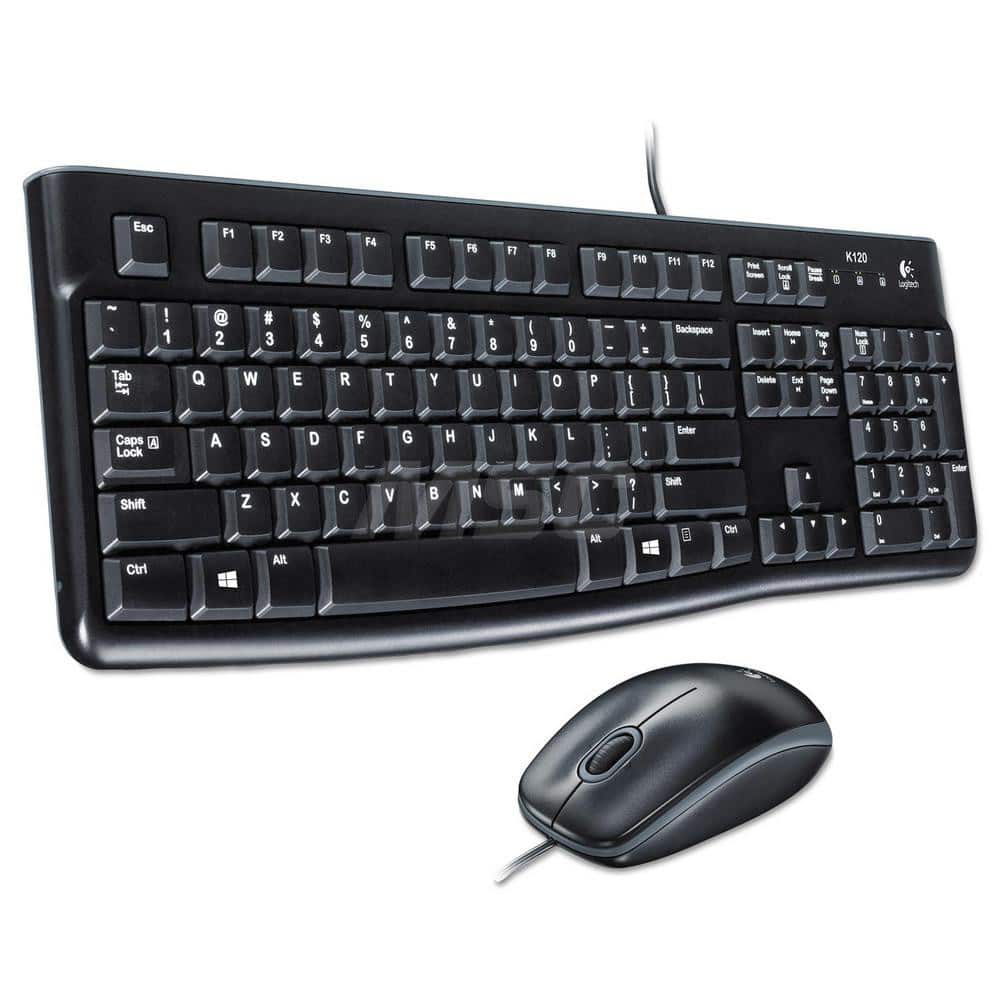Logitech - Office Machine Supplies & Accessories; Office Machine/Equipment Accessory Type: Keyboard/Mouse ; For Use With: Linux: 2.6 & Later; Windows XP; Vista; 7; 8; 10 Operating Systems ; Color: Black - Exact Industrial Supply