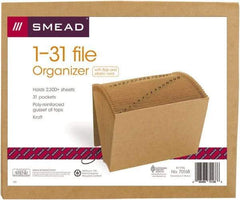 SMEAD - 8-1/2 x 11", Letter Size, Kraft, 1-31 Indexed Expanding Files - Assorted Tab Cut Location - Exact Industrial Supply