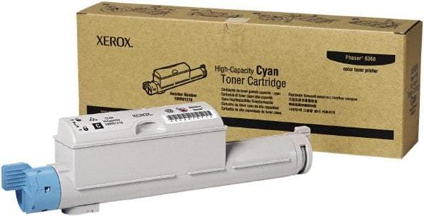 Xerox - Cyan Toner Cartridge - Use with Xerox Phaser 6360 - Exact Industrial Supply