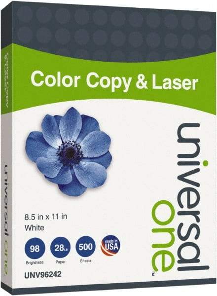 Universal One - 8-1/2" x 11" White Copy Paper - Use with Laser Printers, Copiers - Exact Industrial Supply