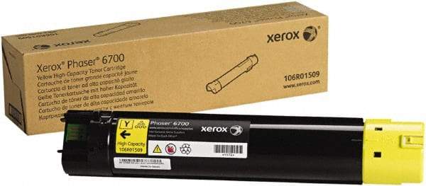Xerox - Yellow Toner Cartridge - Use with Xerox Phaser 6700 - Exact Industrial Supply