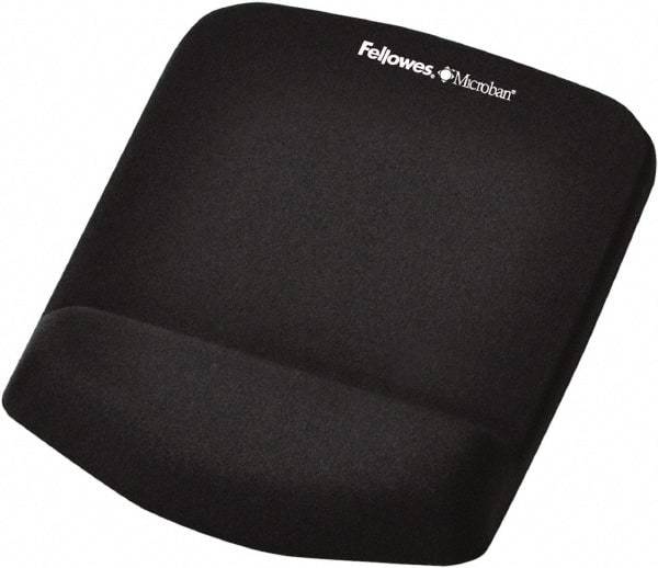 FELLOWES - Black Mouse Pad/Wrist Rest - Use with Mouse - Exact Industrial Supply
