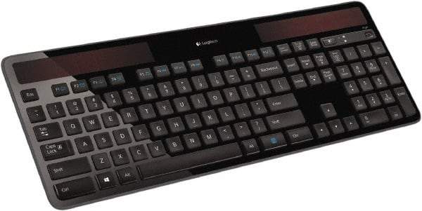 Logitech - Black Wireless Keyboard - Use with Windows XP, Vista, 7 - Exact Industrial Supply