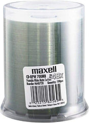 Maxell - Matte White CD-R Discs - Use with CD, DVD - Exact Industrial Supply