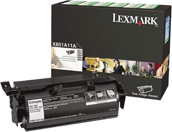 Lexmark - Black Toner Cartridge - Use with Lexmark X651de, X652de, X654de, X656de, X656dte, X658de, X658dfe, X658dme, X658dte, X658dtfe, X658dtme - Exact Industrial Supply