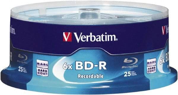 Verbatim - White Blu-Ray Disc - Use with BD-R - Exact Industrial Supply