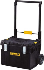 DeWALT - 2 Piece, Black/Yellow Wheeled Tool Box - 18-3/4" Deep x 38-7/8" High x 23-3/8" Wide, Removable Tray - Exact Industrial Supply