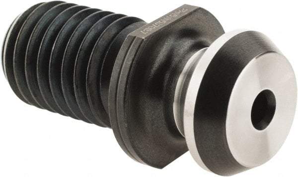 Accupro - A Style, CAT40 Taper, 5/8-11 Thread, 45° Angle Radius, High Torque Retention Knob - 1-5/8" OAL, 0.74" Knob Diam, 0.44" Flange Thickness, 0.64" from Knob to Flange - Exact Industrial Supply