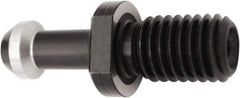Accupro - B Style, CAT50 Taper, 1-8 Thread, 90° Angle Radius, High Torque Retention Knob - 3.3524" OAL, 0.9055" Knob Diam, 1.3839" Flange Thickness, 1.7775" from Knob to Flange, 0.1969" Coolant Hole, Through Coolant - Exact Industrial Supply