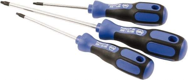 Wiha - 3 Piece Square Screwdriver Set - Bit Sizes: Philips #1 to #3, Comes in Tool Pouch - Exact Industrial Supply