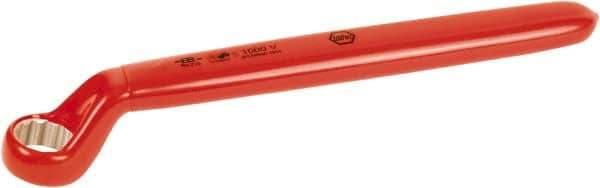 Wiha - 20mm 6 Point Insulated Offset Box Wrench - Single End, Chrome Vanadium Steel, Hi-Vis Red Finish - Exact Industrial Supply