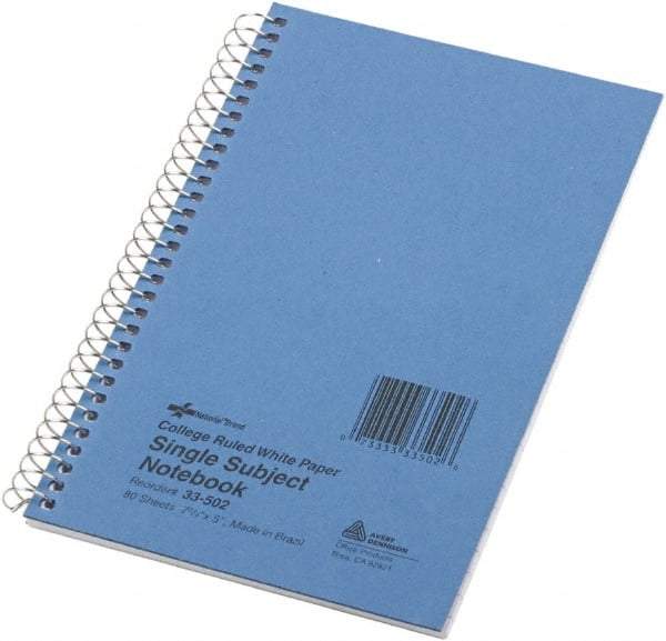 National Brand - 80 Sheet, 8-3/4 x 10", College Ruled Check Register Accounting System - Blue - Exact Industrial Supply