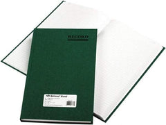 National Brand - 300 Sheet, 7-1/4 x 12-1/4", Record Rule Accounting Book - Green - Exact Industrial Supply