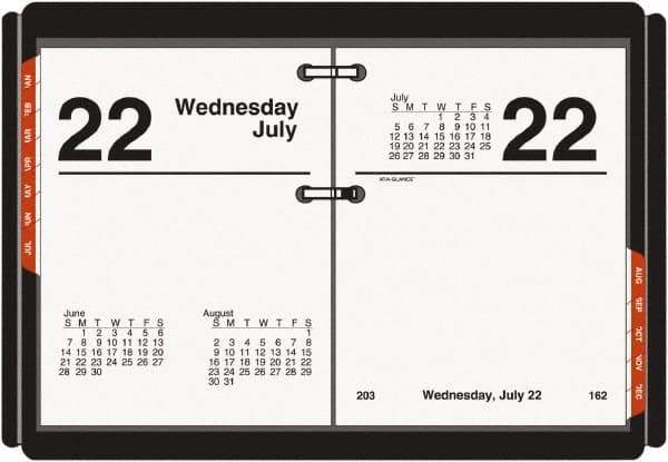 AT-A-GLANCE - 183 Sheet, 3 x 3-3/4", Desk Calendar Refill - White - Exact Industrial Supply