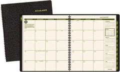 AT-A-GLANCE - 12 Sheet, 9 x 11", Monthly Planner - Black - Exact Industrial Supply