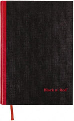 Black n Red - 96 Sheet, 8-1/4 x 11-3/4", Case Bound Notebook - Black - Exact Industrial Supply