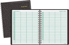 AT-A-GLANCE - 365 Sheet, 8 x 10-7/8", Group Daily Appointment Book - Black - Exact Industrial Supply