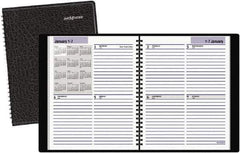 AT-A-GLANCE - 52 Sheet, 6-7/8 x 8-3/4", Appointment Book - Black - Exact Industrial Supply