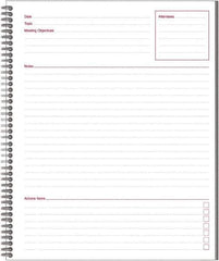 Mead - 80 Sheet, 8-1/4 x 11", Guided Business Notebook - Black - Exact Industrial Supply