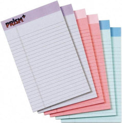 TOPS - 50 Sheet, 5 x 8", Narrow Legal Pad - Assorted Pastels - Exact Industrial Supply