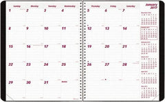 Brownline - 12 Sheet, 8-1/2 x 11", Monthly Planner - Black - Exact Industrial Supply