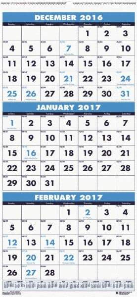 House of Doolittle - 7 Sheet, 12-1/4 x 26", Wall Calendar - Exact Industrial Supply