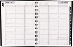 DayMinder - 52 Sheet, 8 x 11", Appointment Book - Black - Exact Industrial Supply