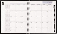 DayMinder - 12 Sheet, 6-7/8 x 8-3/4", Monthly Planner - Black - Exact Industrial Supply