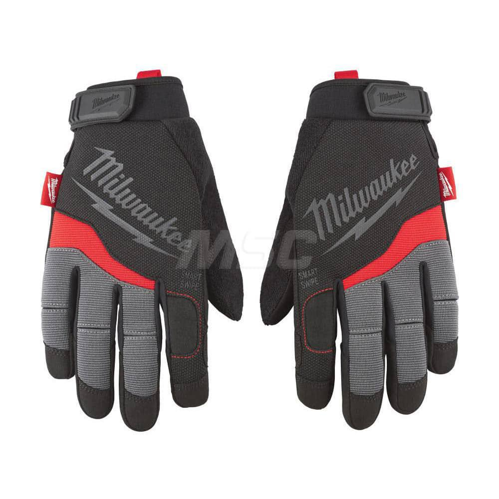 General Purpose Gloves: Size XL, Polyester-Lined Black, Smooth Grip