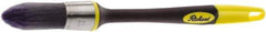 Richard - 1" Oval Polyester Trim Brush - 2-1/4" Bristle Length, 7-3/8" Rubber Sash Handle - Exact Industrial Supply