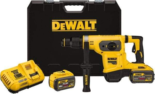 DeWALT - 60 Volt 1" SDS Max Chuck Cordless Hammer Drill - 0 to 3,150 BPM, 0 to 550 RPM, Reversible - Exact Industrial Supply