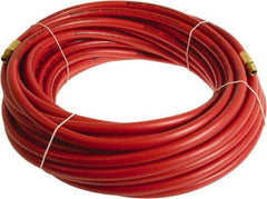 Continental ContiTech - 1/2" ID x 0.78" OD 25' Long Multipurpose Air Hose - MNPT x MNPT Ends, 300 Working psi, -10 to 158°F, 1/2" Fitting, Red - Exact Industrial Supply