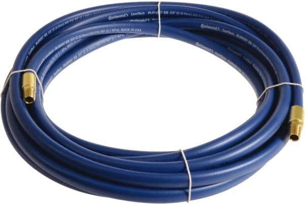 Continental ContiTech - 1/2" ID x 0.78" OD 50' Long Multipurpose Air Hose - MNPT x MNPT Ends, 300 Working psi, -10 to 158°F, 1/2" Fitting, Blue - Exact Industrial Supply