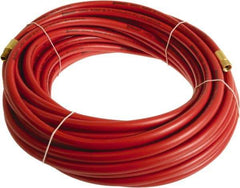 Continental ContiTech - 3/8" ID x 0.6" OD 50' Long Multipurpose Air Hose - MNPT x FNPT Ends, 300 Working psi, -10 to 158°F, 1/4" Fitting, Red - Exact Industrial Supply