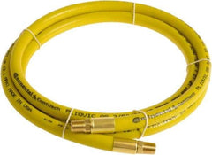 Continental ContiTech - 3/8" ID x 0.6" OD 10' Long Multipurpose Air Hose - MNPT x MNPT Ends, 300 Working psi, -10 to 158°F, 1/4" Fitting, Yellow - Exact Industrial Supply