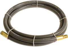 Continental ContiTech - 3/8" ID x 0.6" OD 3' Long Multipurpose Air Hose - MNPT x FNPT Ends, 300 Working psi, -10 to 158°F, 1/4" Fitting, Gray - Exact Industrial Supply