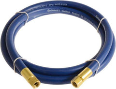 Continental ContiTech - 3/8" ID x 0.6" OD 5' Long Multipurpose Air Hose - FNPT x FNPT Ends, 300 Working psi, -10 to 158°F, 1/4" Fitting, Blue - Exact Industrial Supply