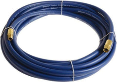 Continental ContiTech - 3/8" ID x 0.6" OD 100' Long Multipurpose Air Hose - MNPT x FNPT Ends, 300 Working psi, -10 to 158°F, 1/4" Fitting, Blue - Exact Industrial Supply