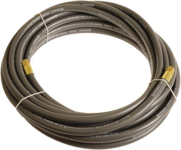 Continental ContiTech - 3/8" ID x 0.6" OD 20' Long Multipurpose Air Hose - FNPT x FNPT Ends, 300 Working psi, -10 to 158°F, 1/4" Fitting, Gray - Exact Industrial Supply