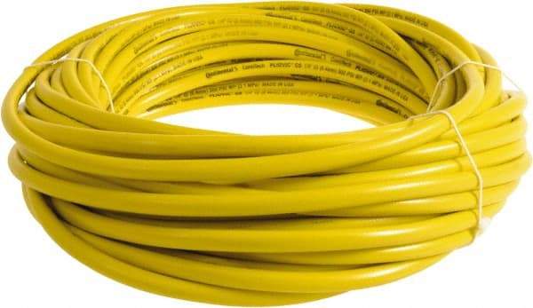 Continental ContiTech - 3/8" ID x 0.6" OD 100' Long Multipurpose Air Hose - 300 Working psi, -10 to 158°F, Yellow - Exact Industrial Supply