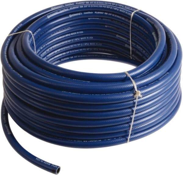 Continental ContiTech - 3/8" ID x 0.6" OD 200' Long Multipurpose Air Hose - 300 Working psi, -10 to 158°F, Blue - Exact Industrial Supply