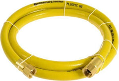 Continental ContiTech - 1/4" ID x 0.45" OD 50' Long Multipurpose Air Hose - FNPT x FNPT Ends, 300 Working psi, -10 to 158°F, 1/4" Fitting, Yellow - Exact Industrial Supply