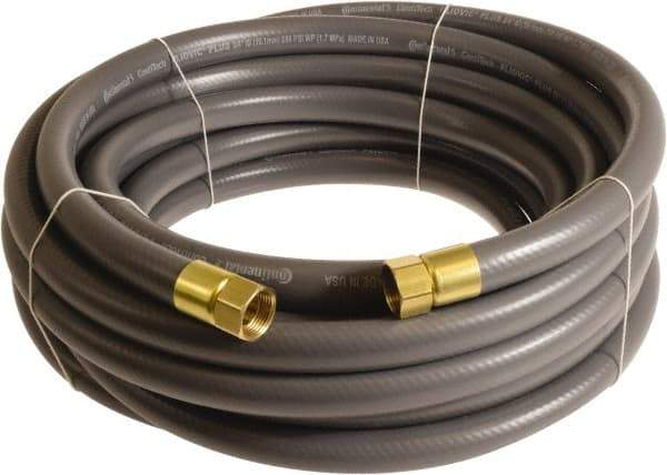 Continental ContiTech - 3/4" ID x 1.11" OD 75' Long Multipurpose Air Hose - FNPT x FNPT Ends, 250 Working psi, -10 to 158°F, 3/4" Fitting, Gray - Exact Industrial Supply