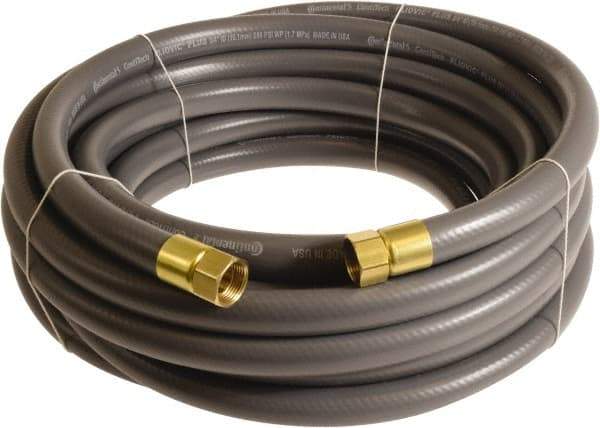 Continental ContiTech - 3/4" ID x 1.11" OD 50' Long Multipurpose Air Hose - FNPT x FNPT Ends, 250 Working psi, -10 to 158°F, 3/4" Fitting, Gray - Exact Industrial Supply