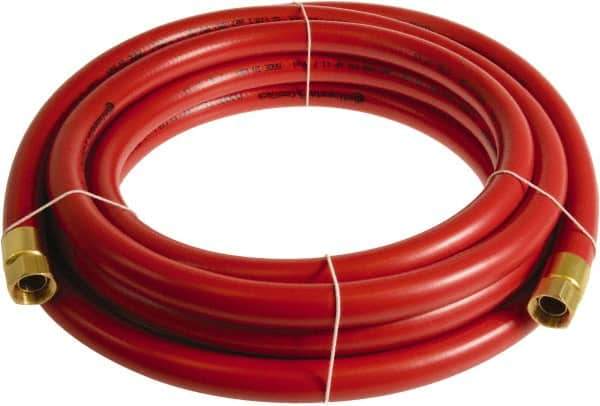 Continental ContiTech - 3/4" ID x 1.11" OD 100' Long Multipurpose Air Hose - FNPT x FNPT Ends, 250 Working psi, -10 to 158°F, 3/4" Fitting, Red - Exact Industrial Supply