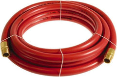 Continental ContiTech - 1" ID x 1.38" OD 15' Long Multipurpose Air Hose - MNPT x MNPT Ends, 250 Working psi, -10 to 158°F, 1" Fitting, Red - Exact Industrial Supply