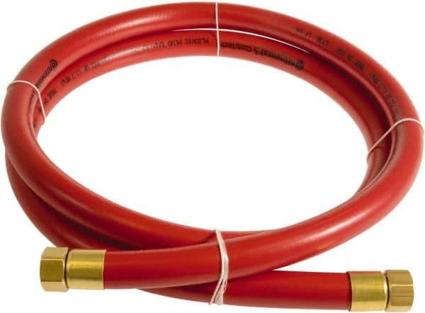Continental ContiTech - 3/4" ID x 1.11" OD 3' Long Multipurpose Air Hose - FNPT x FNPT Ends, 250 Working psi, -10 to 158°F, 3/4" Fitting, Red - Exact Industrial Supply