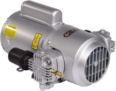 Gast - 1/3 hp, 2.4 CFM, 100 Max psi Piston Compressor Pump - 12 VDC, 15.2" Long x 10.15" Wide x 5.8" High - Exact Industrial Supply